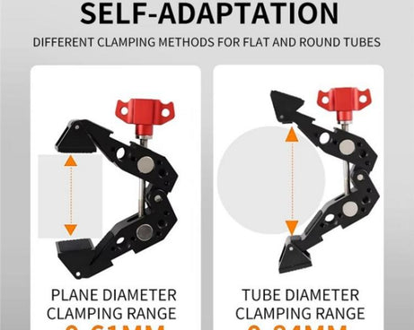 F084 Metal Hot Shoe Mount Multi-Function Crab Clamp Universal Photography Light Stand Clamp