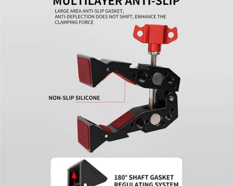 F084 Metal Hot Shoe Mount Multi-Function Crab Clamp Universal Photography Light Stand Clamp