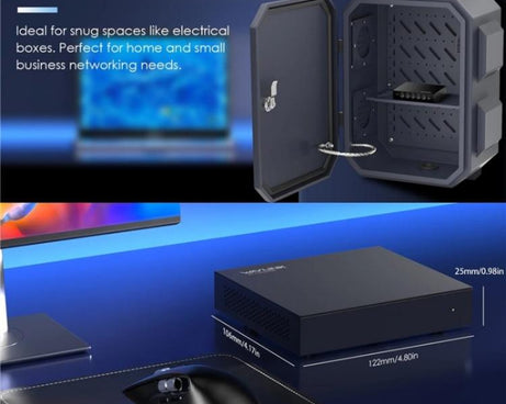 WAVLINK WN701AE IEEE 802.3AF / AT Auto-Discovery Centralized AP Management Poe Switch