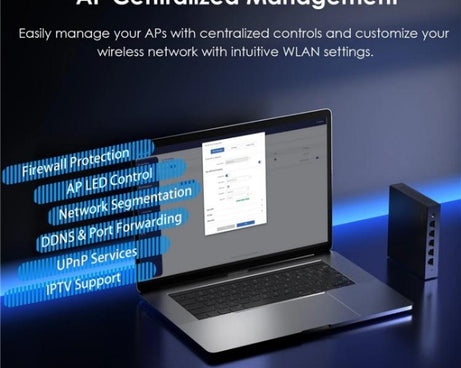 WAVLINK WN701AE IEEE 802.3AF / AT Auto-Discovery Centralized AP Management Poe Switch