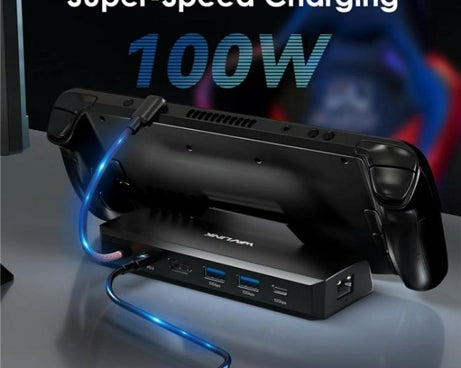 WAVLINK UHP3426 For Steam Deck Gigabit RJ45 100W PD Hub Adapter 6 in 1 Docking Station