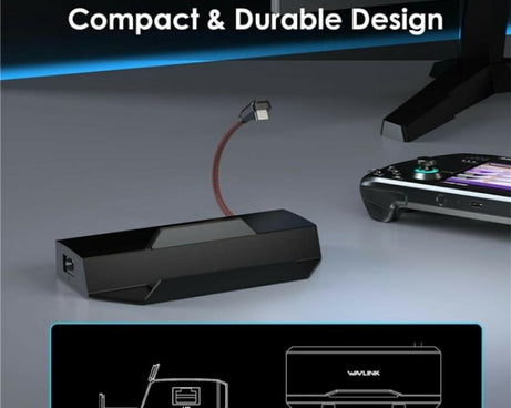 WAVLINK UHP3426 For Steam Deck Gigabit RJ45 100W PD Hub Adapter 6 in 1 Docking Station