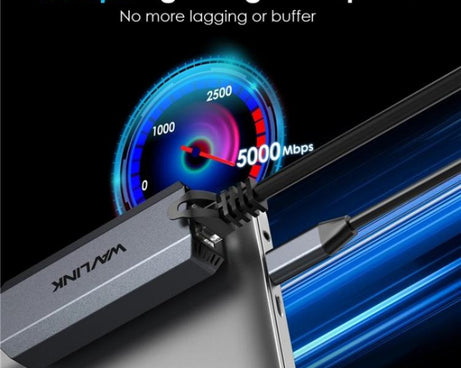 WAVLINK WL-NWU341G Laptop USB-C to 5000Mbps RJ45 LAN Ethernet Network Adapter, NWU341G