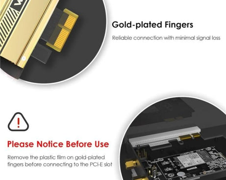 WAVLINK WN675X3-C WiFi 6E Pcie WiFi Network Card Adapter Triple Band AX210 AX5400, WN675X3-C