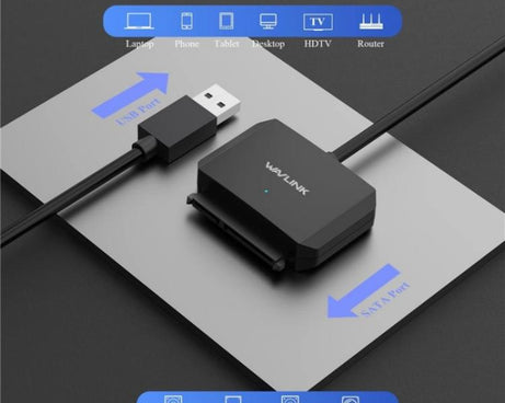 WAVLINK WL-ST345A 5Gbps Data Transfer Converter USB 3.0 to SATA III Hard Drive Adapter