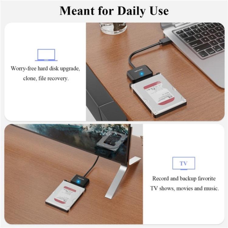 WAVLINK WL-ST345A 5Gbps Data Transfer Converter USB 3.0 to SATA III Hard Drive Adapter