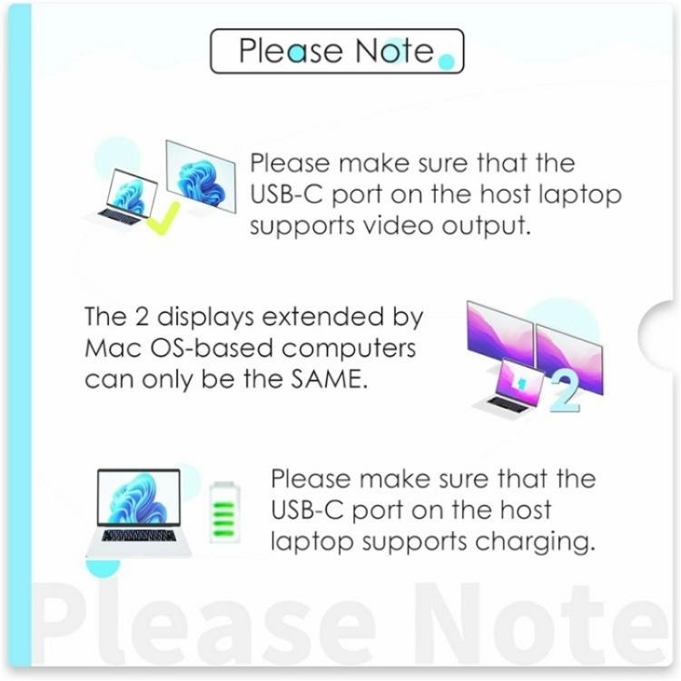 WAVLINK UMD309 Dual HD PD100W 10Gbps USB-A USB-C Docking Station 10 in 1 HUB, UMD309