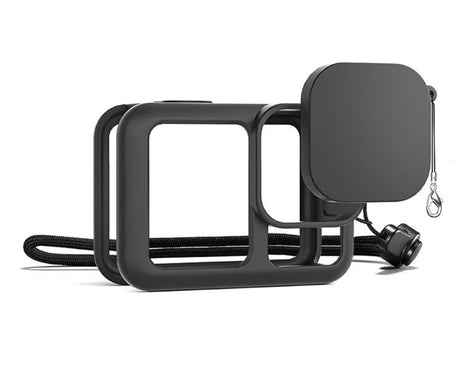 Silicone Protective Case with Wrist Strap & Lens Cover & Side Interface Cover, For GoPro HERO13 Black