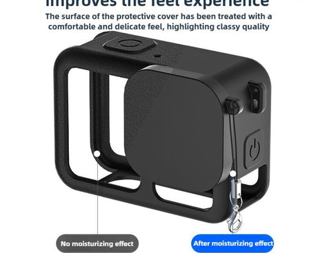 Silicone Protective Case with Wrist Strap & Lens Cover & Side Interface Cover, For GoPro HERO13 Black