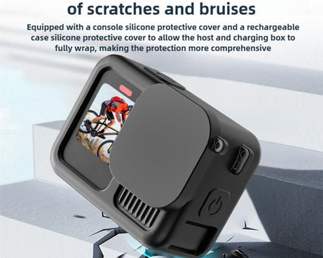 Silicone Protective Case with Wrist Strap & Lens Cover & Side Interface Cover, For GoPro HERO13 Black