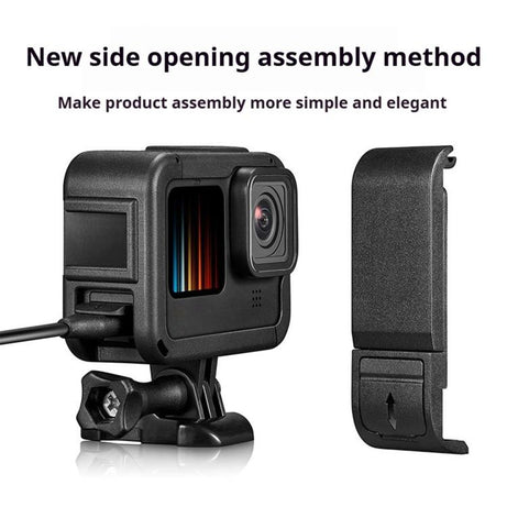 Dual Cold Shoes Frame Expansion PA Cage with Side Interface Cover, For GoPro HERO13 Black / HERO12 Black