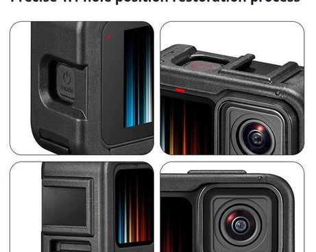 Dual Cold Shoes Frame Expansion PA Cage with Side Interface Cover, For GoPro HERO13 Black / HERO12 Black