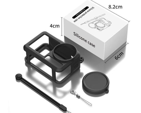 Soft Silicone Shockproof Protective Case Cover with Lens Cap, For DJI Action 5 Pro / 4 / 3