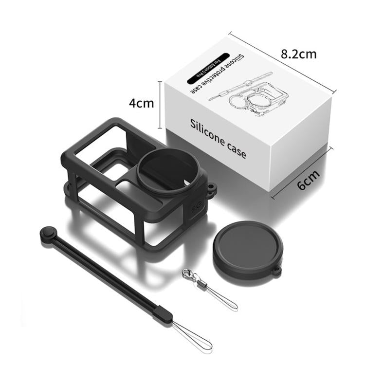 Soft Silicone Shockproof Protective Case Cover with Lens Cap, For DJI Action 5 Pro / 4 / 3