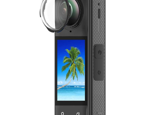 Rotating Optical Tempered Glass Lens Guard Protective Cover, For Insta360 X5, For Insta360 X4