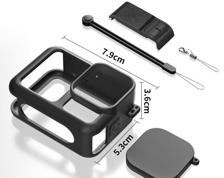 Silicone Protective Cover with Wrist Strap & Lens Cover & Side Interface Cover