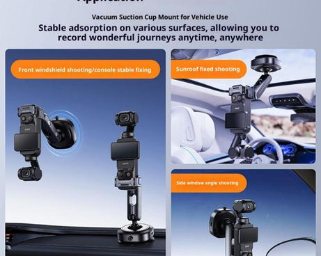 DJ3 Aluminum alloy Vacuum Suction Mount Accessory Expansion Action Camera Car Shooting Bracket for DJI Osmo Pocket 3