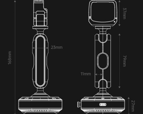 DJ3 Aluminum alloy Vacuum Suction Mount Accessory Expansion Action Camera Car Shooting Bracket for DJI Osmo Pocket 3