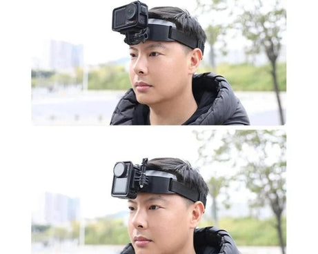 For DJI Action 5 Pro / 4 / 3 Hands-Free Driving Recorder & Sports Camera Mount Head Strap