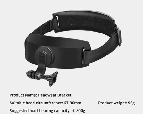 For DJI Action 5 Pro / 4 / 3 Hands-Free Driving Recorder & Sports Camera Mount Head Strap