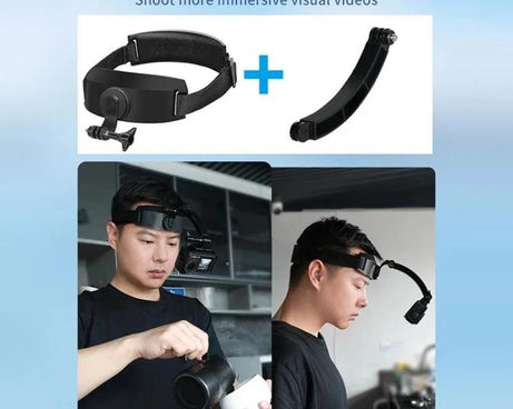 For DJI Action 5 Pro / 4 / 3 Hands-Free Driving Recorder & Sports Camera Mount Head Strap