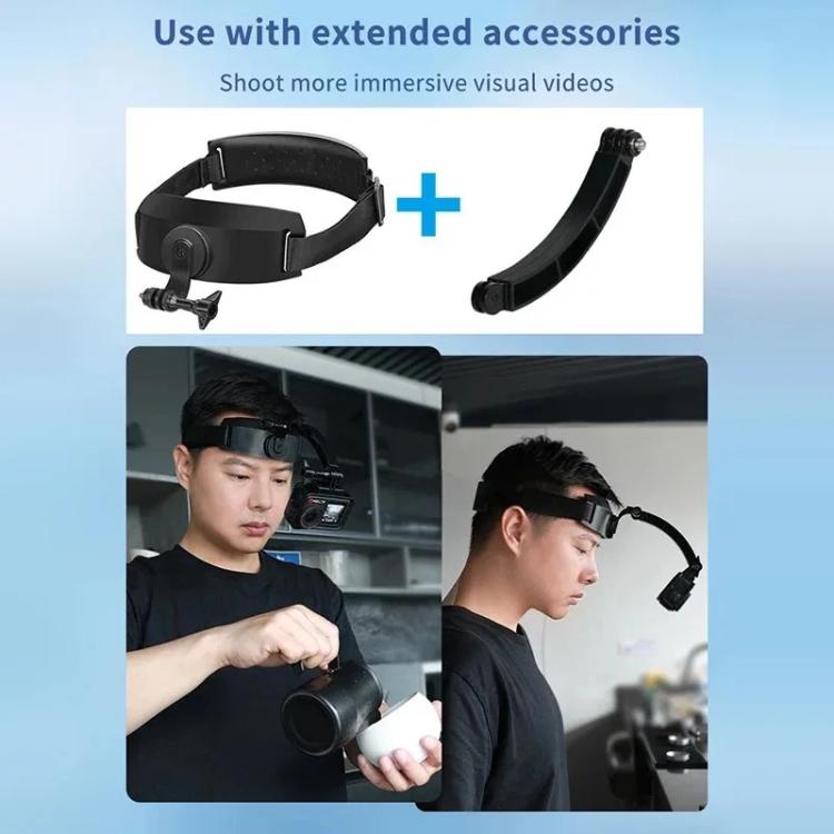 For DJI Action 5 Pro / 4 / 3 Hands-Free Driving Recorder & Sports Camera Mount Head Strap