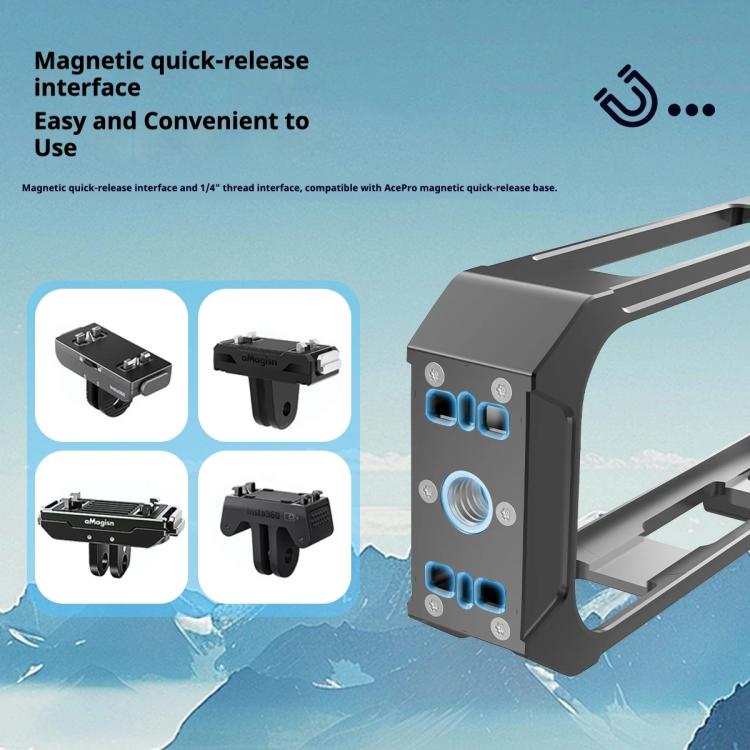 Quick Release Metal Protective Cage Rig with Cold Shoe Bases