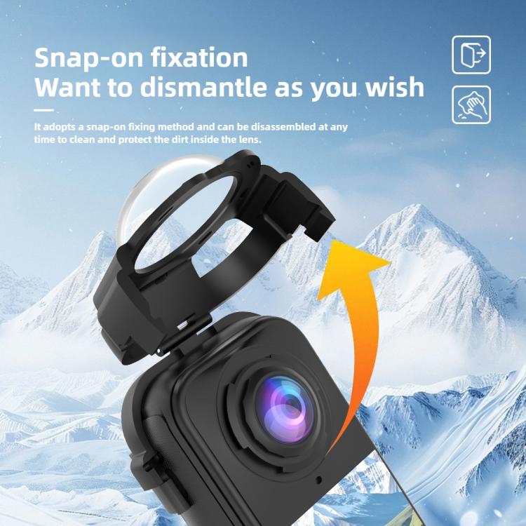 Panoramic Camera Snap-on Glass Protective Lens Protective Cover