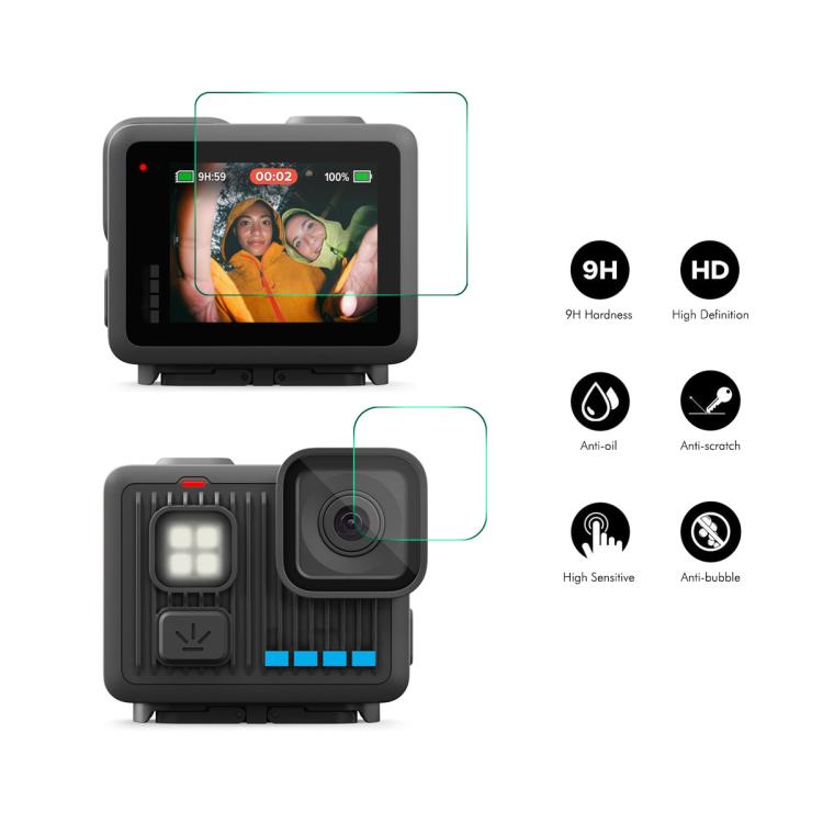 2 Sets ENKAY 0.2mm 9H Tempered Glass Screen Protector Front ＆ Back Camera Film