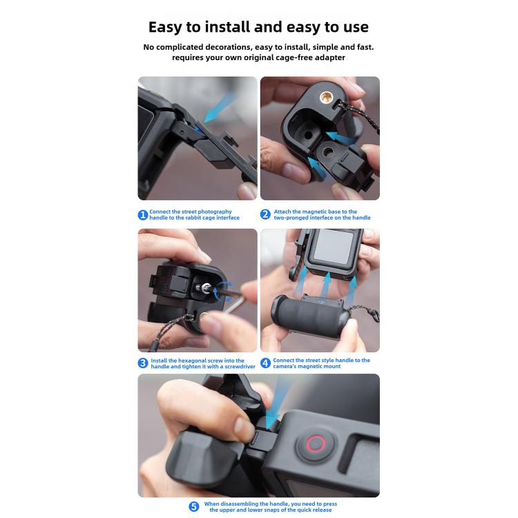 Street Photography Handle Metal Cage Shutter Button