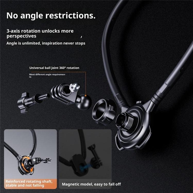 G01 Rotatable Neck Holder Bracket For DJI, GoPro, Insta360, and other Action Cameras