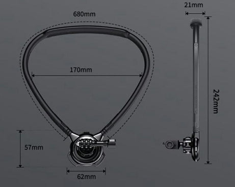 G01 Rotatable Neck Holder Bracket For DJI, GoPro, Insta360, and other Action Cameras
