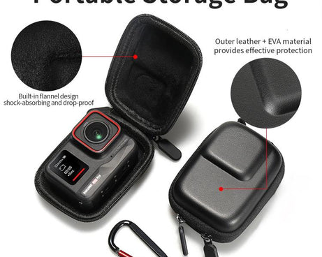 Silicone Case with Lens Cap + 2 Sets Tempered Glass Film + Battery Side Cover + Storage Bag Set