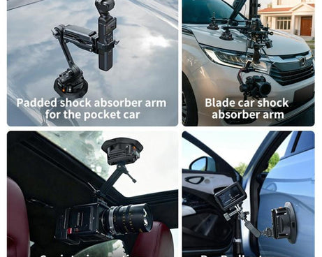 SX-PJ01 Smart Digital Display HD Camera Shooting Stand 4.5 inch Action Camera Electric Suction Cup