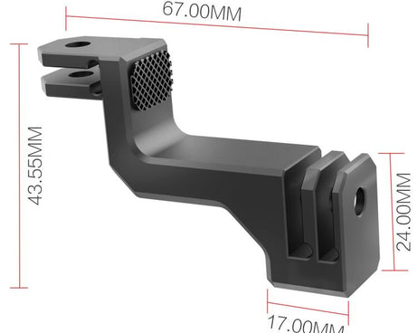 Horizontal-to-Vertical Camera Mounting Adapter with Long Screws, For GoPro HERO12 Black /11 Black /10 Black /9 Black