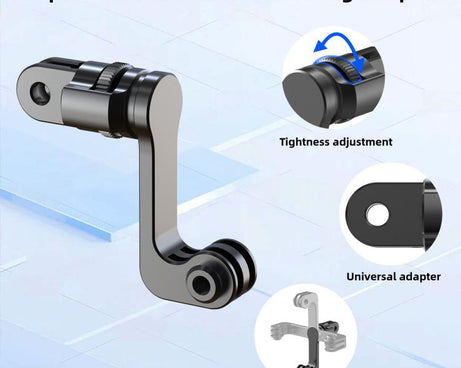 Centre Mounted Vertical Horizontal 360 Rotation Mount Adapter with Long Screw, For GoPro Action Camera