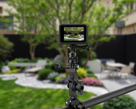 Centre Mounted Vertical Horizontal 360 Rotation Mount Adapter with Long Screw, For GoPro Action Camera