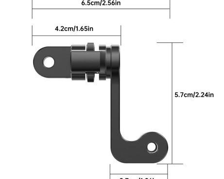Centre Mounted Vertical Horizontal 360 Rotation Mount Adapter with Long Screw, For GoPro Action Camera