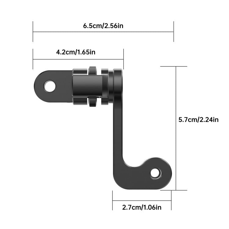 Centre Mounted Vertical Horizontal 360 Rotation Mount Adapter with Long Screw, For GoPro Action Camera