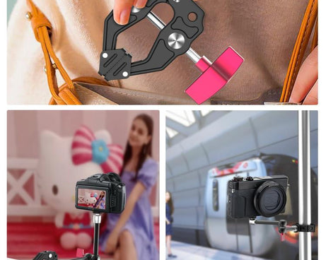Multi-functional Aluminium Alloy Heavy-Duty Clamp Camera Extension Mount, Heavy-Duty Clamp