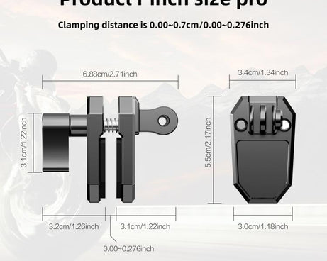 Aluminium Alloy Windscreen Clamp Adapter Mount Bracket with T-Screw