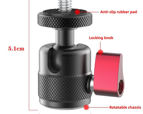 Mini 360 Degree Rotation Panoramic Metal Ball Head Mount Base, Metal Ball Head