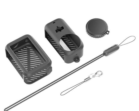 Transmission Module & Lens & Body 3 in 1 Silicone Shockproof Protective Cover with Lanyard, For DJI Osmo Nano