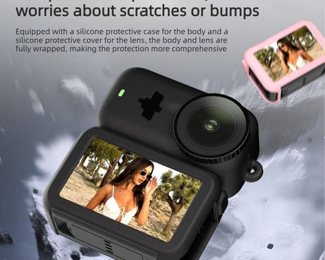 Transmission Module & Lens & Body 3 in 1 Silicone Shockproof Protective Cover with Lanyard, For DJI Osmo Nano