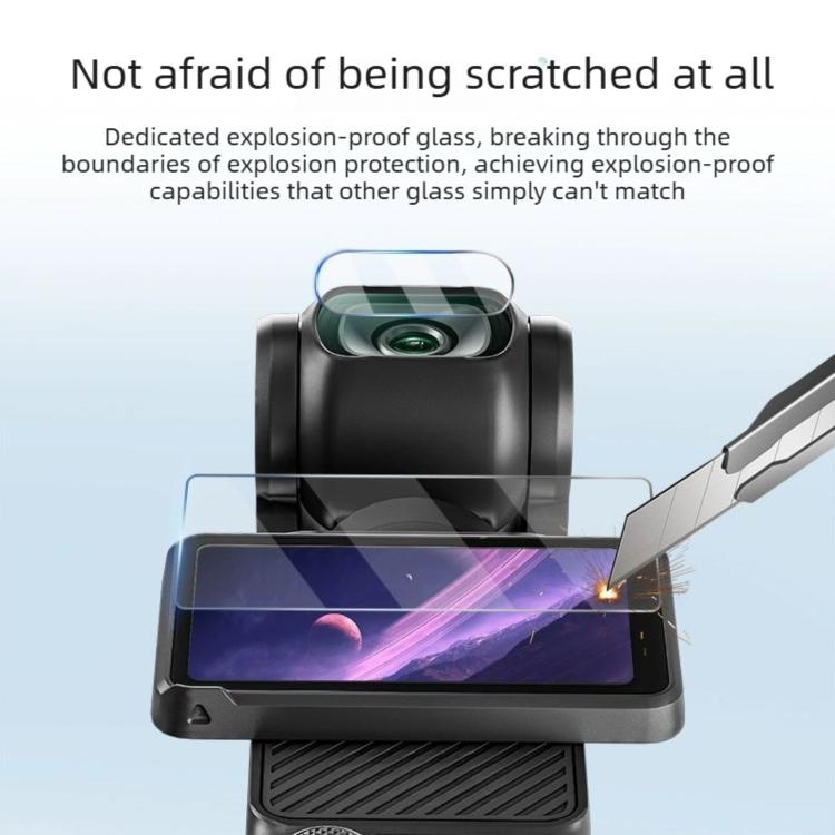 3pcs Anti-Scratch Camera Screen Film, For DJI Osmo Pocket 4 Standard Tempered Glass, For DJI Osmo Pocket 4 AR Anti-Reflective Glass