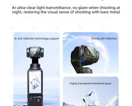 3pcs Anti-Scratch Camera Screen Film, For DJI Osmo Pocket 4 Standard Tempered Glass, For DJI Osmo Pocket 4 AR Anti-Reflective Glass