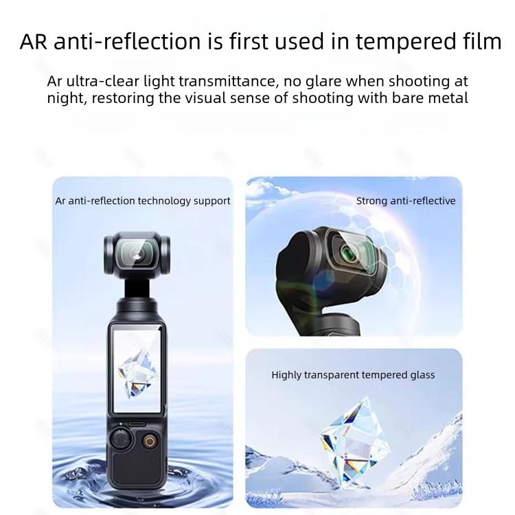 3pcs Anti-Scratch Camera Screen Film, For DJI Osmo Pocket 4 Standard Tempered Glass, For DJI Osmo Pocket 4 AR Anti-Reflective Glass
