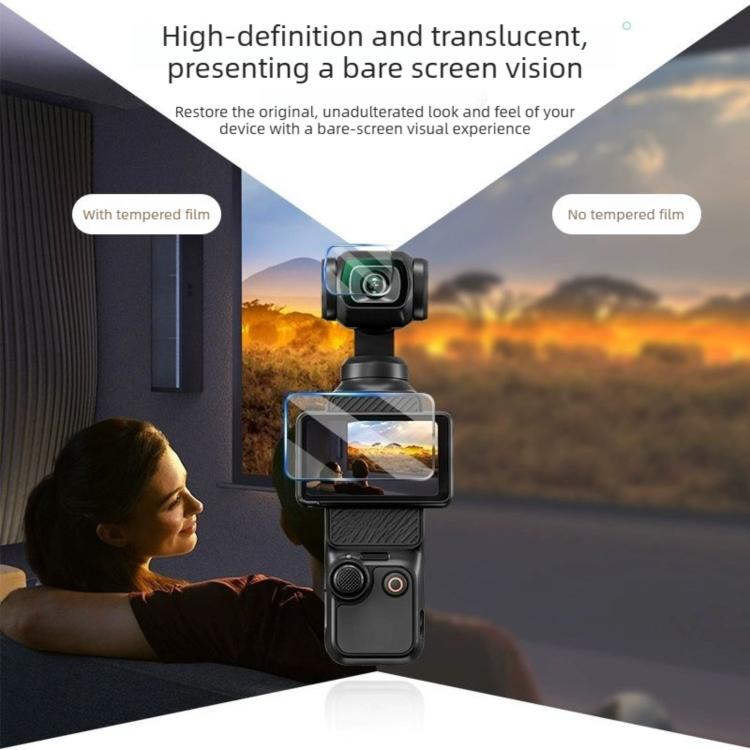 3pcs Anti-Scratch Camera Screen Film, For DJI Osmo Pocket 4 Standard Tempered Glass, For DJI Osmo Pocket 4 AR Anti-Reflective Glass