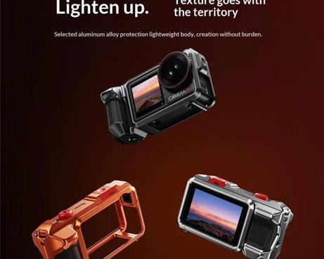 For DJI Osmo Action 3 / 4 / 5 Pro Cage Frame Action Camera Aluminum Alloy Protective Case