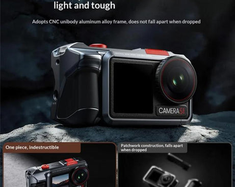 For DJI Osmo Action 3 / 4 / 5 Pro Cage Frame Action Camera Aluminum Alloy Protective Case